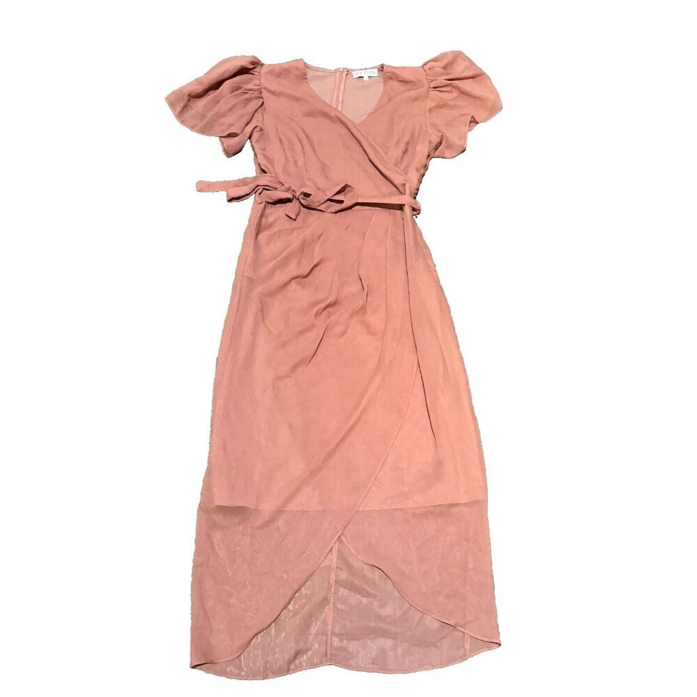 Ivy City Co wrap dress long dress size‎ small peach lillie